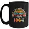 60 Years Old Awesome Since February 1964 60th Birthday Groovy Mug | teecentury