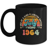 60 Years Old Awesome Since July 1964 60th Birthday Groovy Mug | teecentury