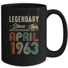 60 Years Old Legendary Since April 1963 60th Birthday Mug | teecentury