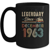 60 Years Old Legendary Since December 1963 60th Birthday Mug | teecentury