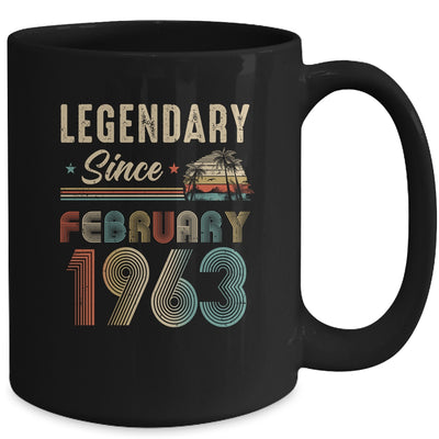 60 Years Old Legendary Since February 1963 60th Birthday Mug | teecentury