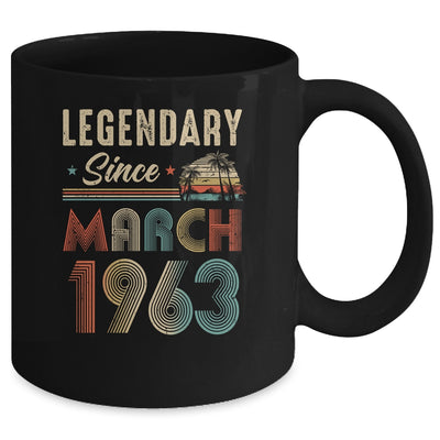 60 Years Old Legendary Since March 1963 60th Birthday Mug | teecentury