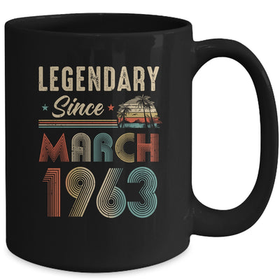 60 Years Old Legendary Since March 1963 60th Birthday Mug | teecentury