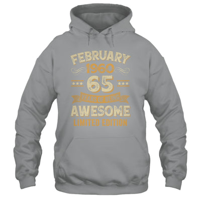 65 Years Awesome Vintage February 1960 65th Birthday Shirt & Hoodie | teecentury