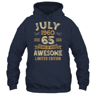 65 Years Awesome Vintage July 1960 65th Birthday Shirt & Hoodie | teecentury