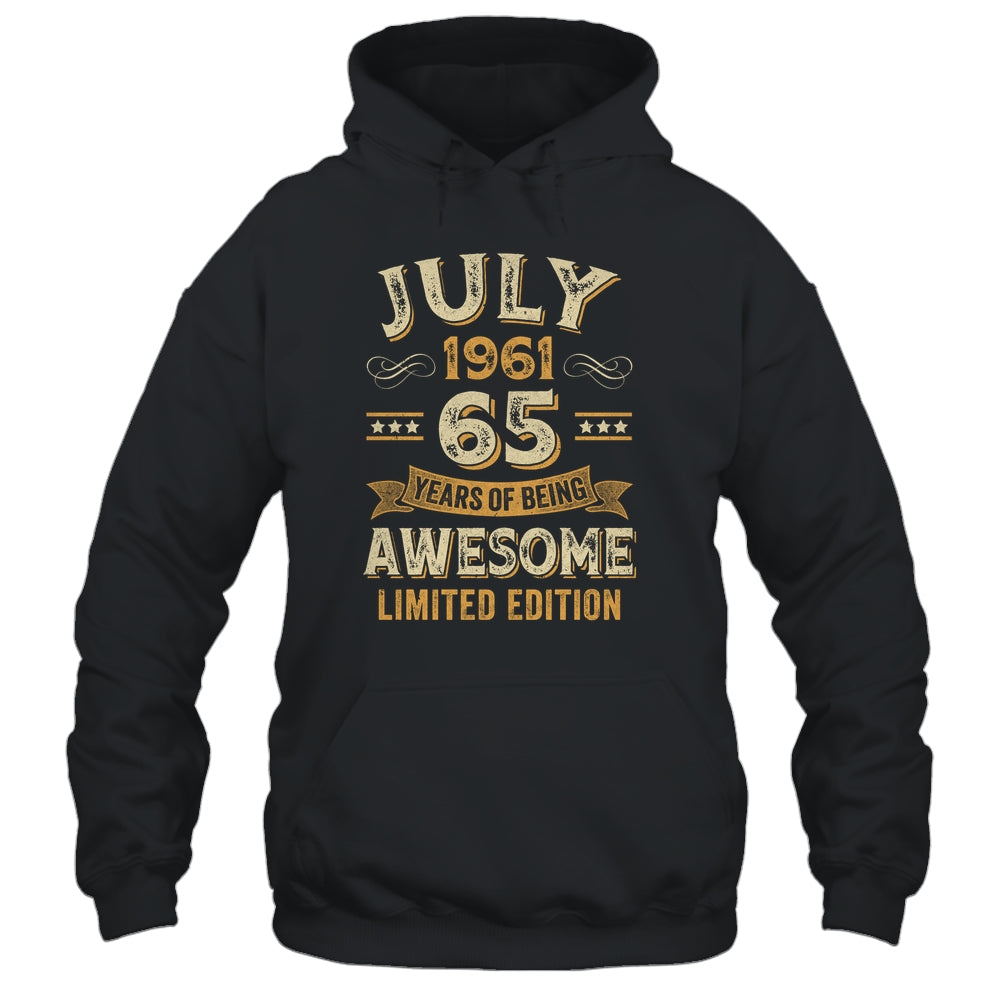 65 Years Awesome Vintage July 1961 65th Birthday Shirt & Hoodie | teecentury