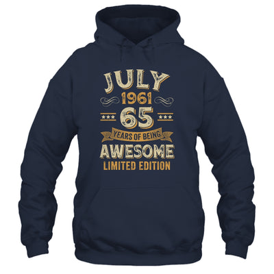 65 Years Awesome Vintage July 1961 65th Birthday Shirt & Hoodie | teecentury