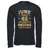 65 Years Awesome Vintage June 1960 65th Birthday Shirt & Hoodie | teecentury