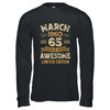 65 Years Awesome Vintage March 1960 65th Birthday Shirt & Hoodie | teecentury