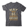 65 Years Awesome Vintage May 1960 65th Birthday Shirt & Hoodie | teecentury