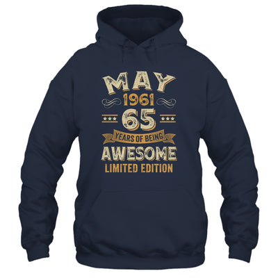 65 Years Awesome Vintage May 1961 65th Birthday Shirt & Hoodie | teecentury