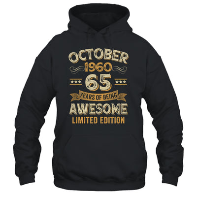 65 Years Awesome Vintage October 1960 65th Birthday Shirt & Hoodie | teecentury
