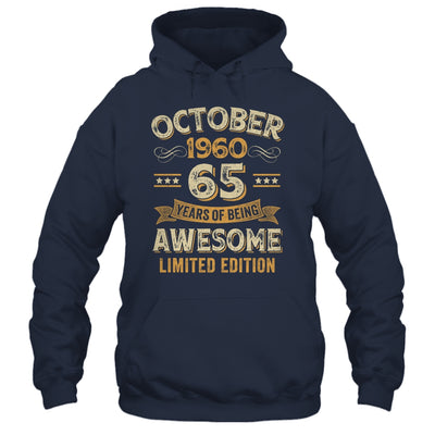 65 Years Awesome Vintage October 1960 65th Birthday Shirt & Hoodie | teecentury