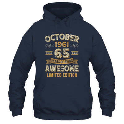 65 Years Awesome Vintage October 1961 65th Birthday Shirt & Hoodie | teecentury