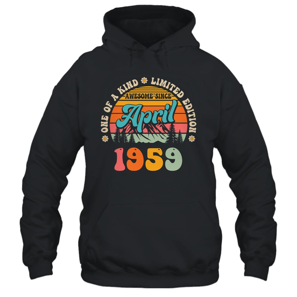 65 Years Old Awesome Since April 1959 65th Birthday Groovy Shirt & Tank Top | teecentury