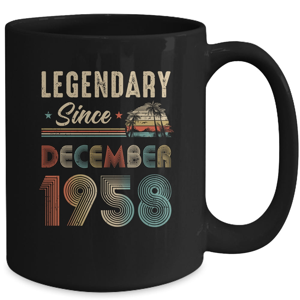 65 Years Old Legendary Since December 1958 65th Birthday Mug | teecentury