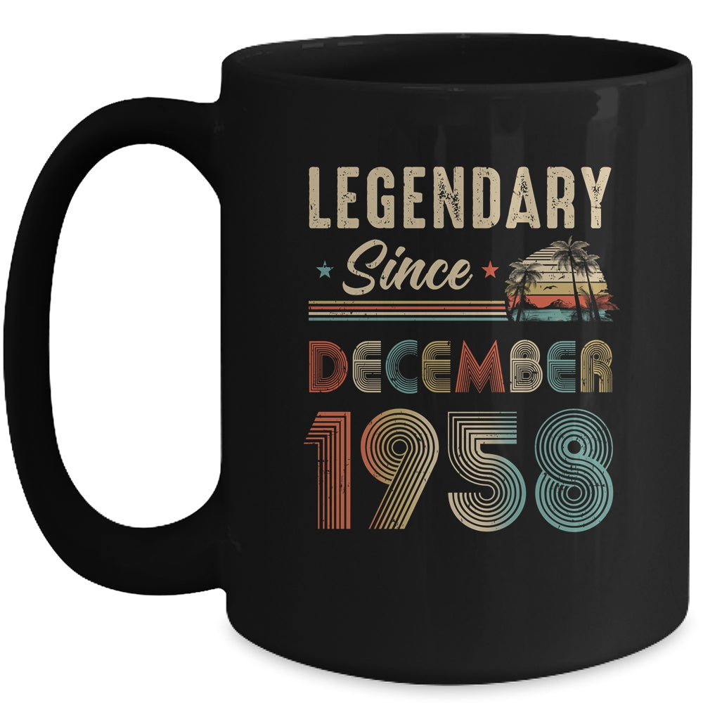 65 Years Old Legendary Since December 1958 65th Birthday Mug | teecentury