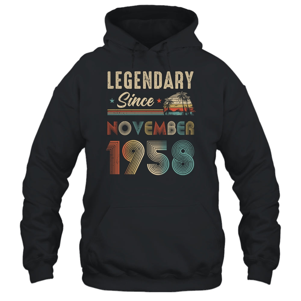 65 Years Old Legendary Since November 1958 65th Birthday Shirt & Hoodie | teecentury