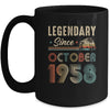 65 Years Old Legendary Since October 1958 65th Birthday Mug | teecentury
