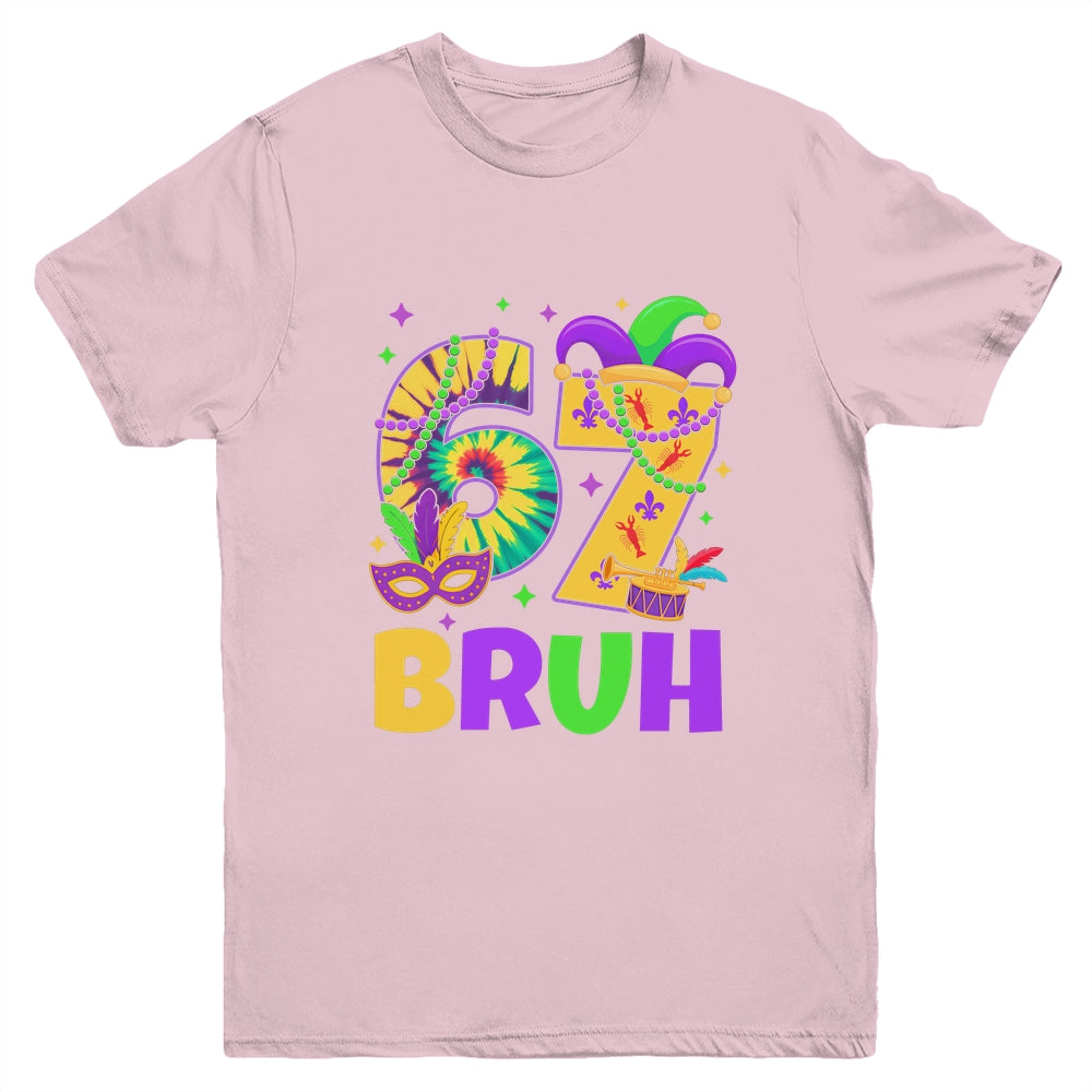 67 Bruh Mardi Gras Funny Carnival Six Seven 67 Meme Boy Youth Shirt | teecentury