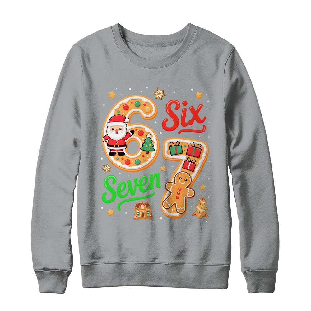 67 Christmas Meme Saying 6 7 Six Seven Meme Costume Xmas Shirt & Sweatshirt | teecentury