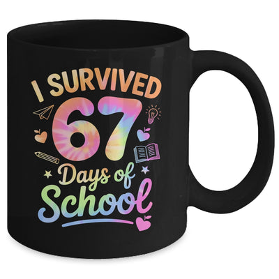 67 Days Of School Tie Dye 67th Day Of School Six Seven Kids Mug | teecentury