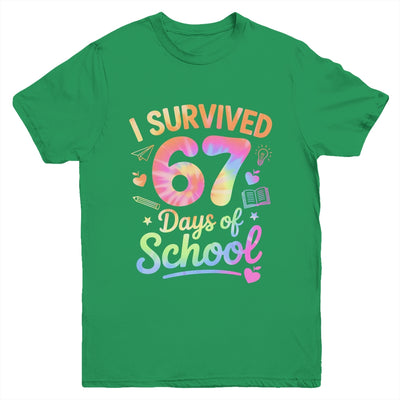 67 Days Of School Tie Dye 67th Day Of School Six Seven Kids Youth Shirt | teecentury