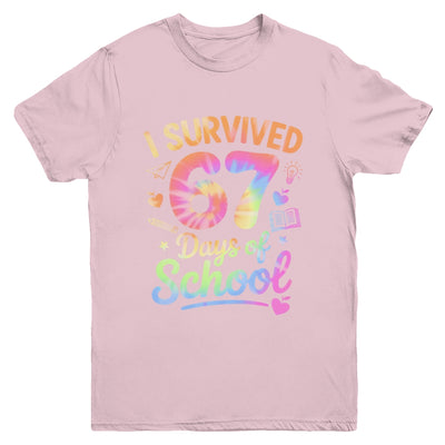 67 Days Of School Tie Dye 67th Day Of School Six Seven Kids Youth Shirt | teecentury