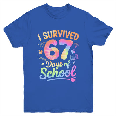 67 Days Of School Tie Dye 67th Day Of School Six Seven Kids Youth Shirt | teecentury