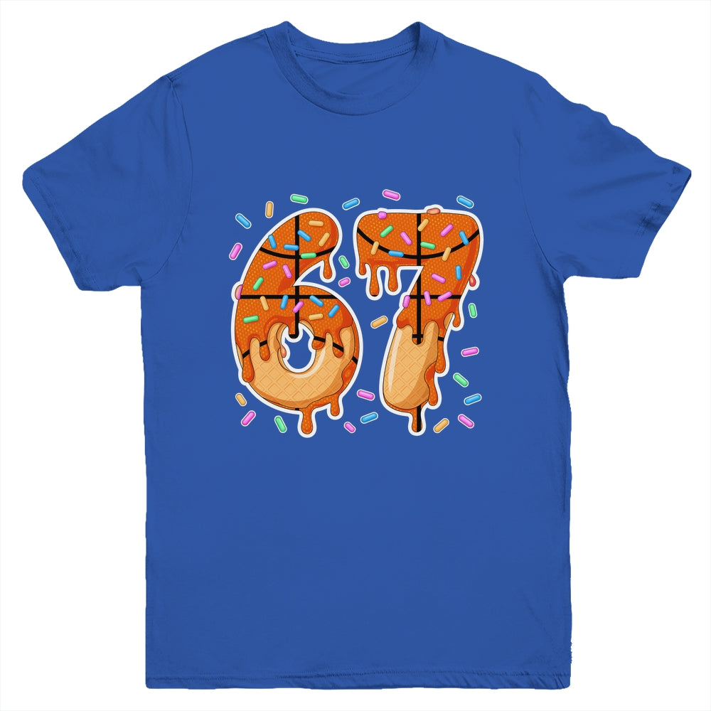 67 Ice Cream Drip Basketball Teens Boys Slang Six Seven Meme Youth Shirt | teecentury