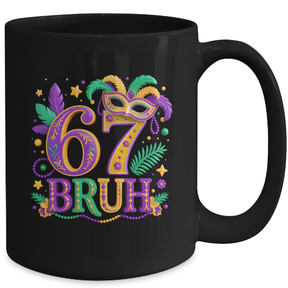 67 Mardi Gras Six Seven Meme Carnival Festive Boys Kids Mug | teecentury