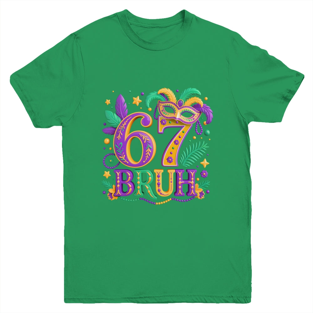 67 Mardi Gras Six Seven Meme Carnival Festive Boys Kids Youth Shirt | teecentury