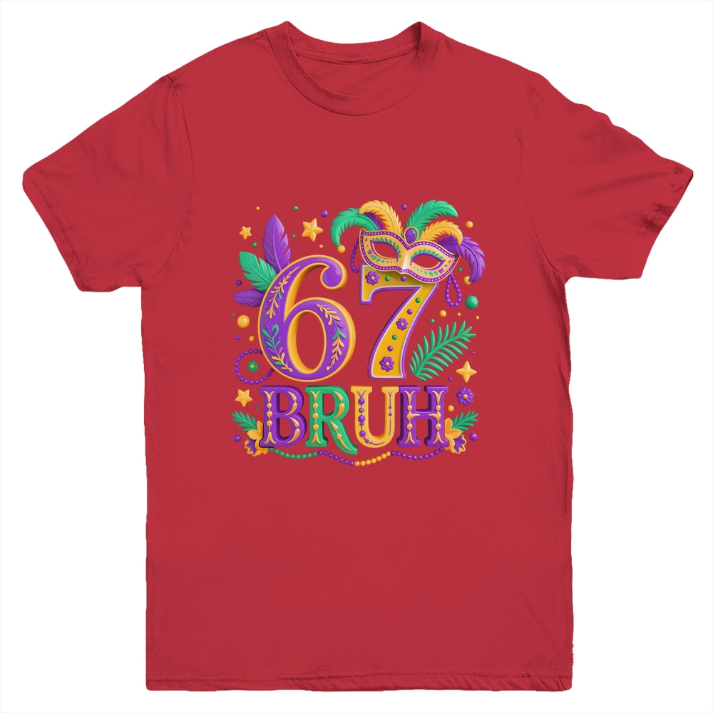67 Mardi Gras Six Seven Meme Carnival Festive Boys Kids Youth Shirt | teecentury
