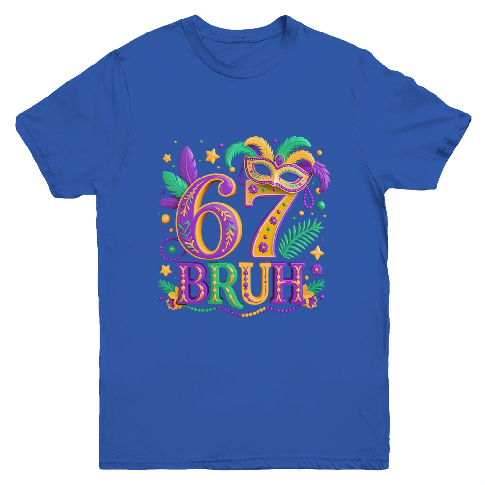 67 Mardi Gras Six Seven Meme Carnival Festive Boys Kids Youth Shirt | teecentury