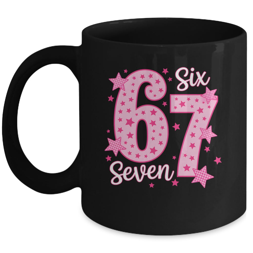 67 Meme Six Seven Pink Funny For Youth Girls Kids Mug | teecentury