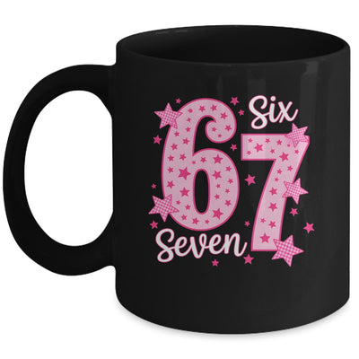 67 Meme Six Seven Pink Funny For Youth Girls Kids Mug | teecentury