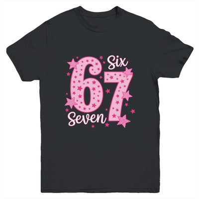 67 Meme Six Seven Pink Funny For Youth Girls Kids Youth Shirt | teecentury