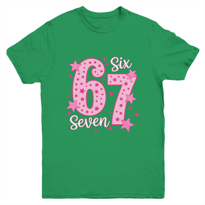 67 Meme Six Seven Pink Funny For Youth Girls Kids Youth Shirt | teecentury