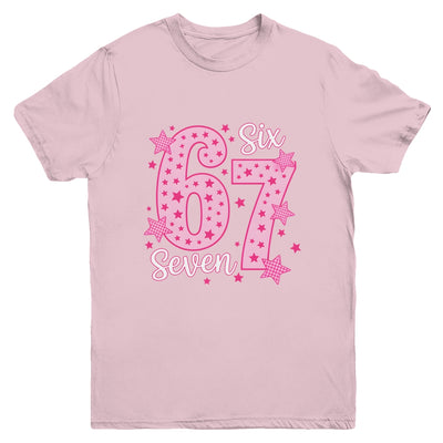 67 Meme Six Seven Pink Funny For Youth Girls Kids Youth Shirt | teecentury
