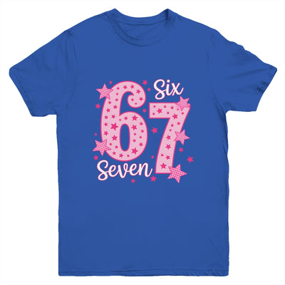 67 Meme Six Seven Pink Funny For Youth Girls Kids Youth Shirt | teecentury