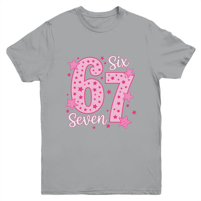 67 Meme Six Seven Pink Funny For Youth Girls Kids Youth Shirt | teecentury