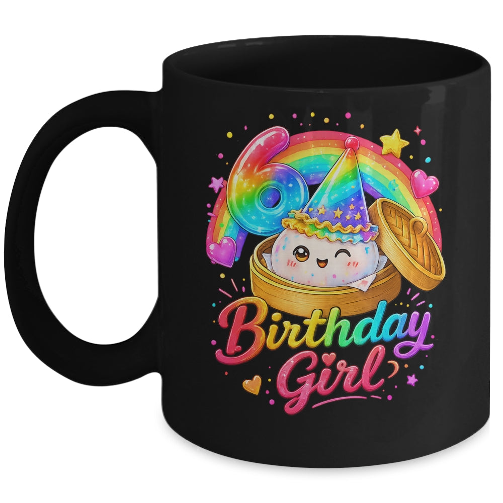 6Th Birthday Girl Dumpling Kawaii Pastel Anime 6 Years Old Mug | teecentury
