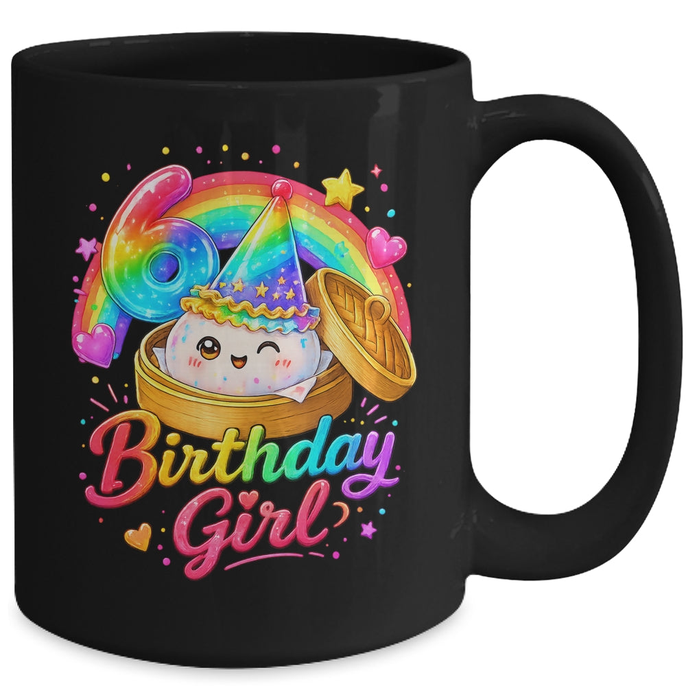 6Th Birthday Girl Dumpling Kawaii Pastel Anime 6 Years Old Mug | teecentury