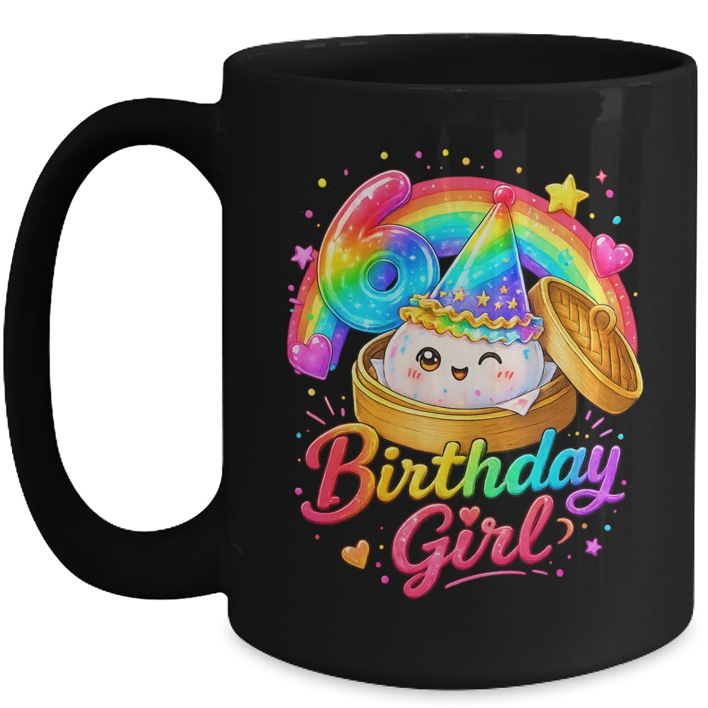 6Th Birthday Girl Dumpling Kawaii Pastel Anime 6 Years Old Mug | teecentury