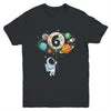 6 Years Old Birthday Boy Astronaut Space 6th Birthday Youth Shirt | teecentury