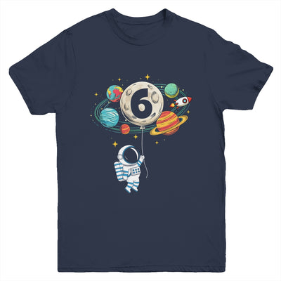 6 Years Old Birthday Boy Astronaut Space 6th Birthday Youth Shirt | teecentury