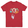 6 Years Old Birthday Boy Astronaut Space 6th Birthday Youth Shirt | teecentury