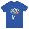6 Years Old Birthday Boy Astronaut Space 6th Birthday Youth Shirt | teecentury