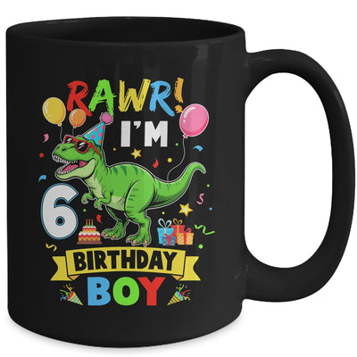 6 Years Old Boy 6th Birthday Boy T Rex Dinosaur Mug | teecentury
