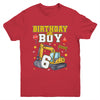 6th Birthday Boy 6 Years Old Excavator Three Decorations Youth Shirt | teecentury